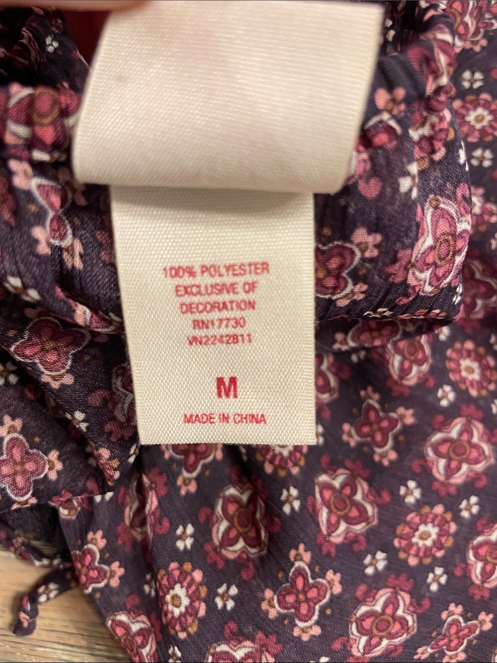 Mossimo Supply Co. Black Floral Peasant Blouse - Picture 5 of 5